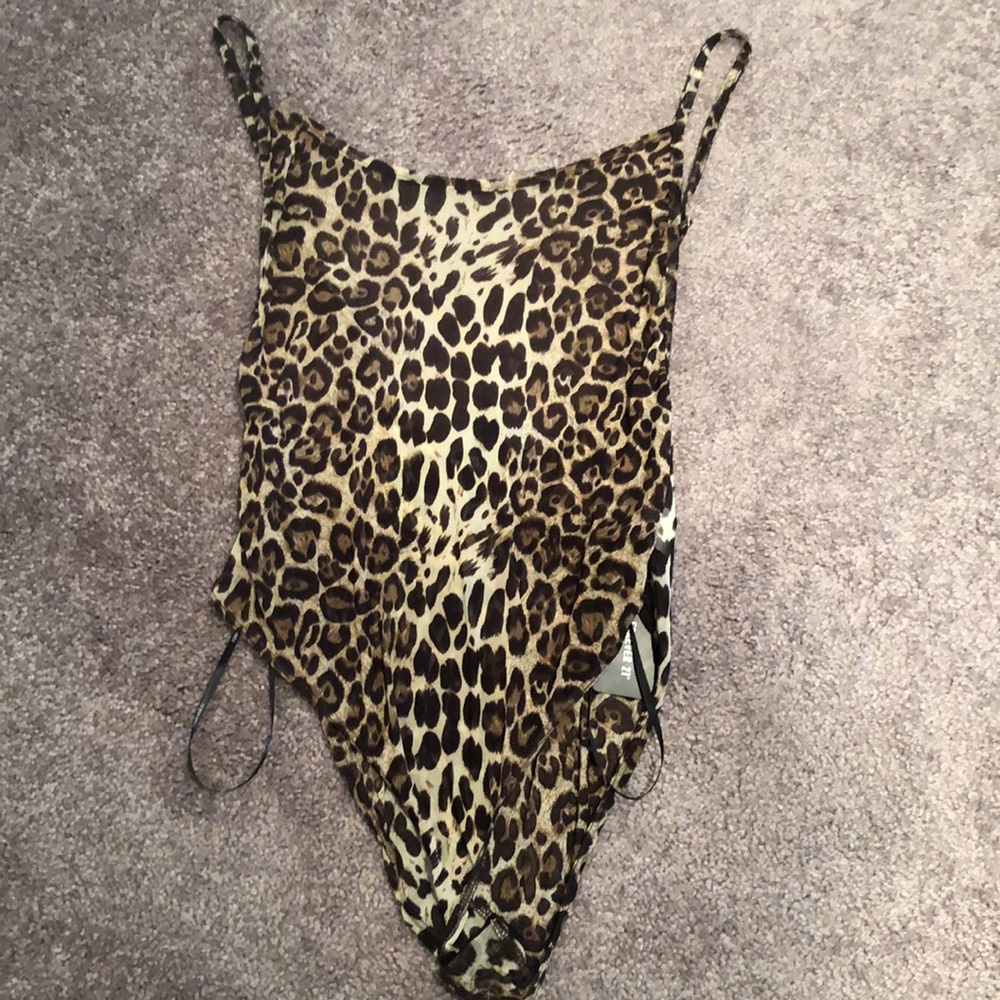 Sheer Leopard Print Bodysuit